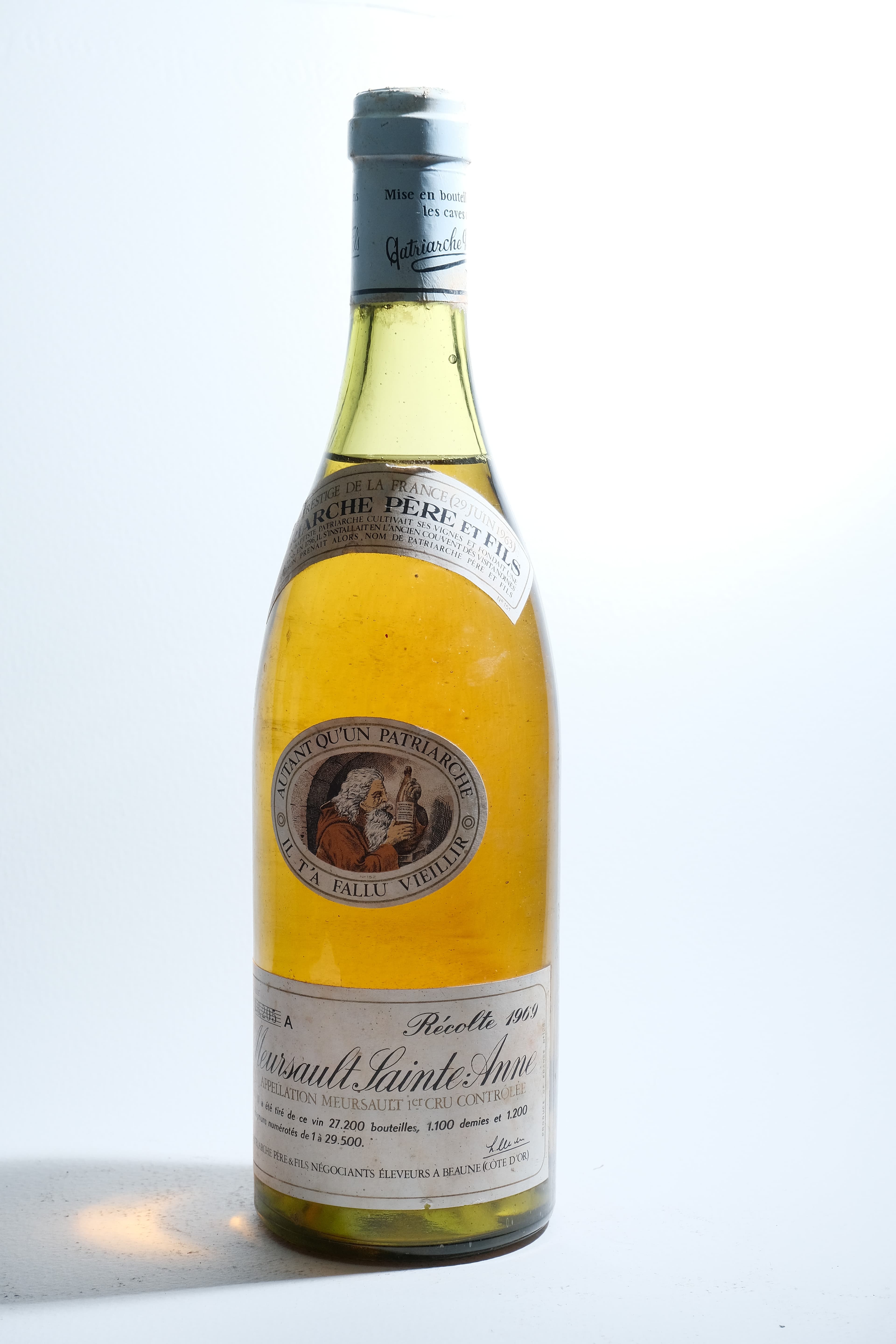 Meursault Sainte-Anne 1er Cru, Patriarche père et fils 1969 - Image 1